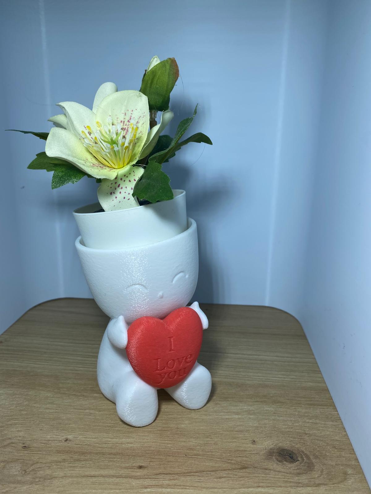 Herz‑Blumentopf als Deko‑Geschenkidee